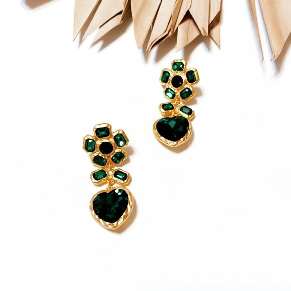 Flower statement earrings  #888